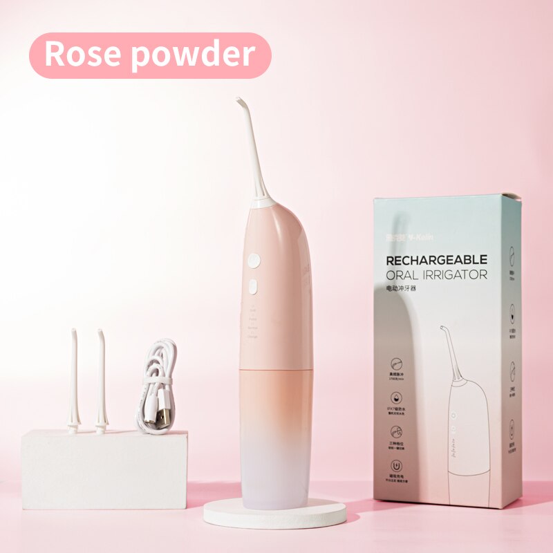 Y-kelin electric flushing device orthodontic special water flossing portable automatic household oral dental cleaning: Pink