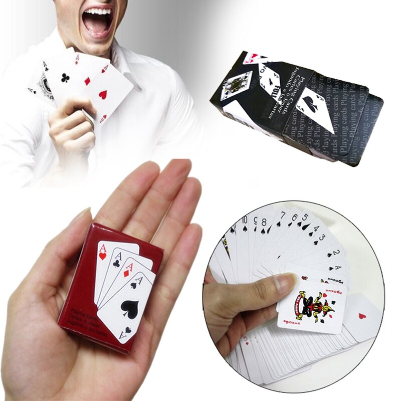 Mini Poker 1 Deck Playing Cards For Travel Camping Portable Fun 1 Deck of Mini Playing Cards.