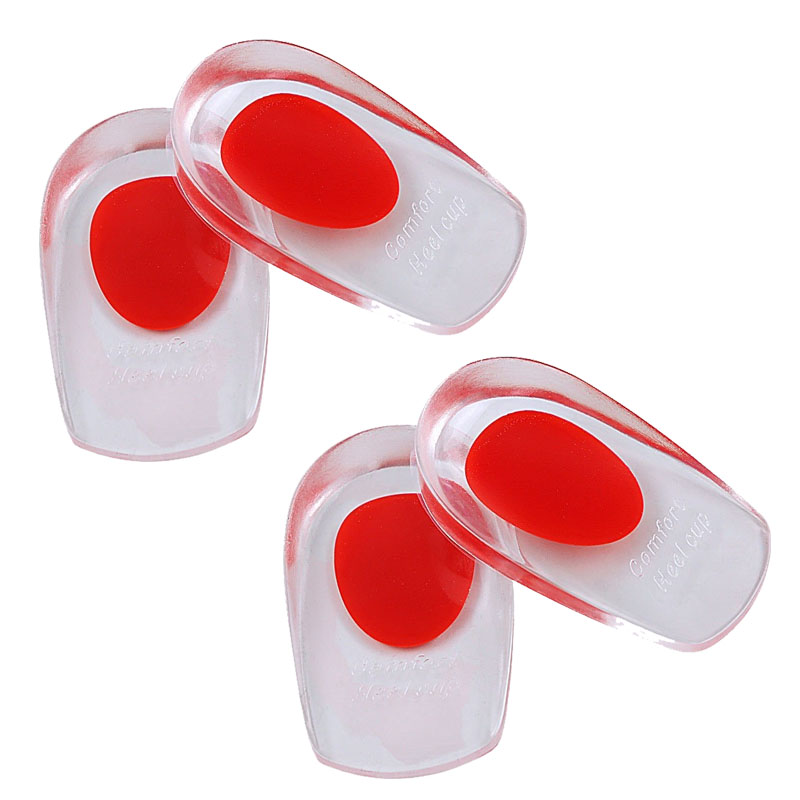 Weiche Silikon-Gel-Einlegesohlen für Fersensporn, Schmerzlinderung, Fußkissen, Fußmassagegerät, Pflege, Fersenbecher, Schuhpolster, HöHenne-Einlegesohlen: Braun / 0,5