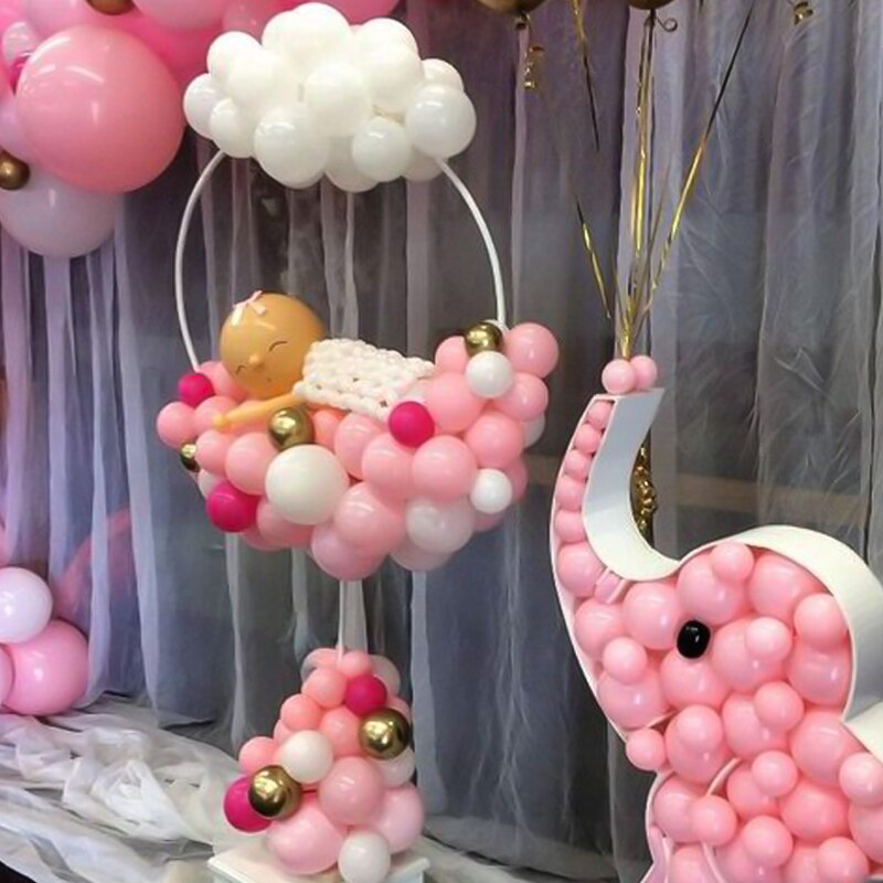 1 st plaströr bröllopsdekoration kransställ ballonggirland cirkel runda balongbågar baby shower bakgrunder dekor 100cm