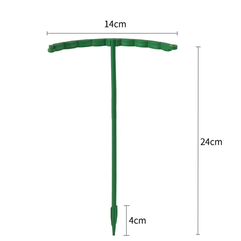 Suporte de plástico para plantas, suporte para plantas, pilha para flores, arranjo de estufas, suporte de haste de fixação, ferramentas de jardim: Marrom