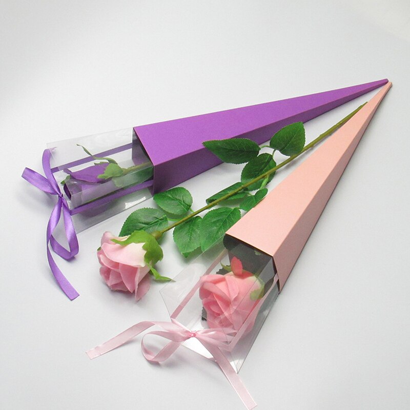 42Cm Valentijnsdag Geschenkdoos Enkele Rose Bloem Doos Custom Geschenkdoos Bloemen Pakket Verpakking