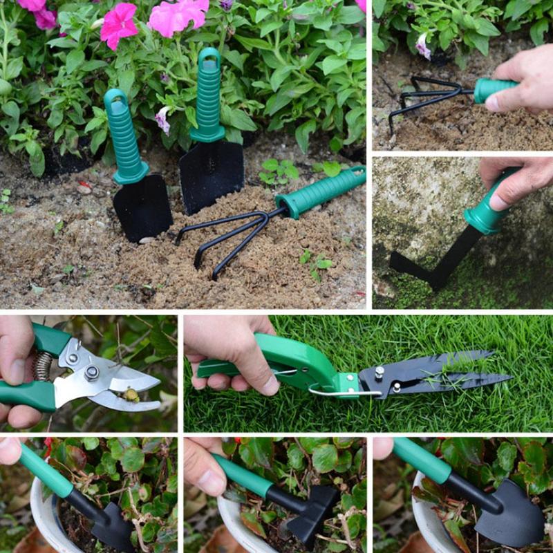 Tuingereedschap Sets Van 10 Stuks Ingemaakte Bloem Planten Schop Tuinieren Planten Tool Mini Tuin Gereedschap Sets Plastic Case Verpakking