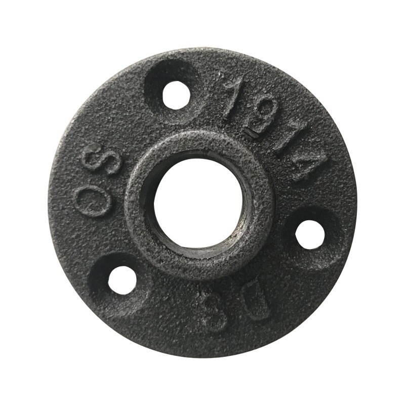 DN15 1/2 "DN20 3/4" Gusseisen Flansche Temperguss Industrielle Rohr Armaturen Auspuff Zauberstab Montieren Boden Flansch Stück