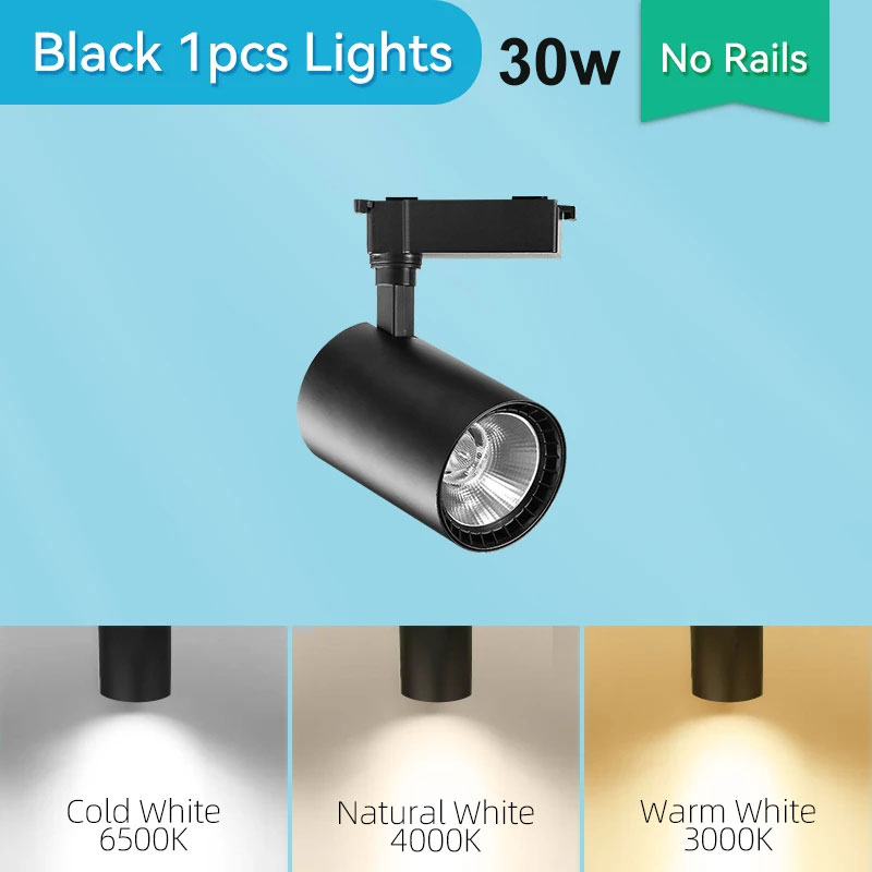LED Track Light Set para decoração de casa, lâmpada de trilha magnética, iluminação Spotlight, loja de roupas, 85-264V, 20W, 30W