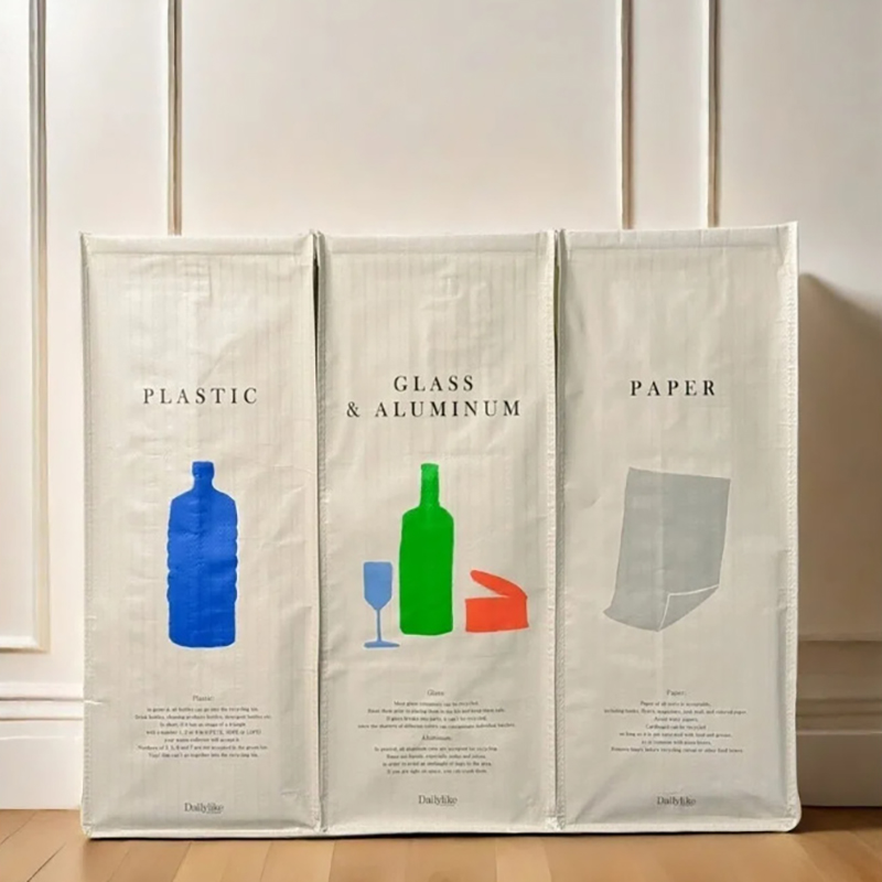 Stor, klassifisert oppbevaringspose til hjemmeorganisering, høyvevd vanntett og flekkbestandig kleskurv