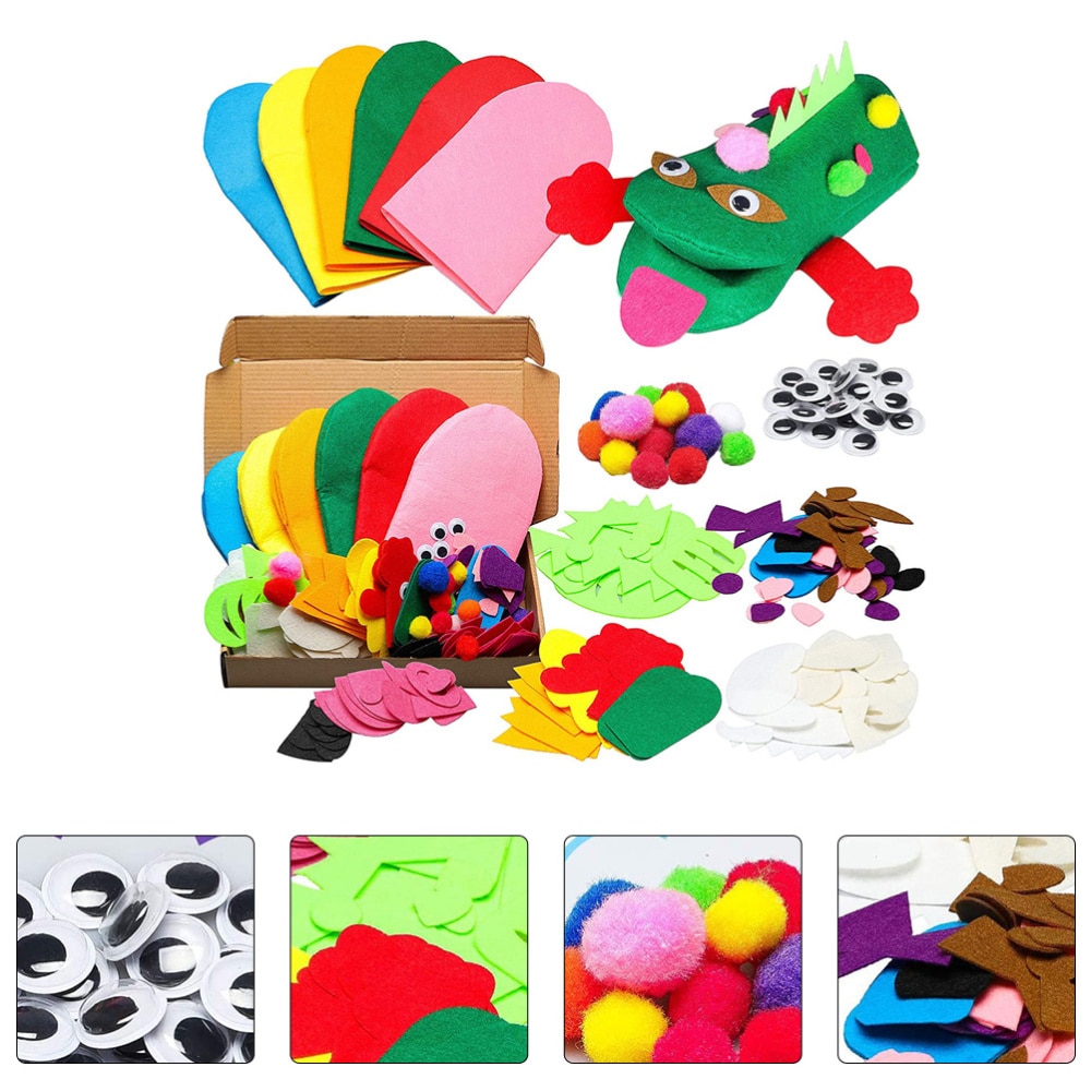 1 Set Kids Vilt Craft Set Handpop Maken Kit Diy Art Craft Supplies