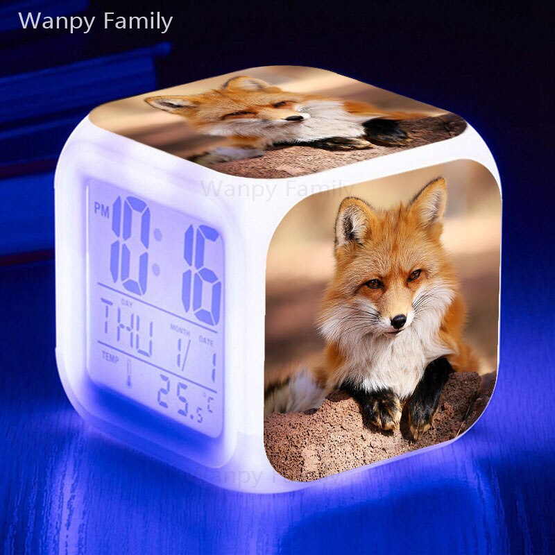 List Fuchs alarm uhr glowing LED farbwechsel digitale wecker kinderzimmer leuchtenden multifunktions elektronische uhr: Rosa