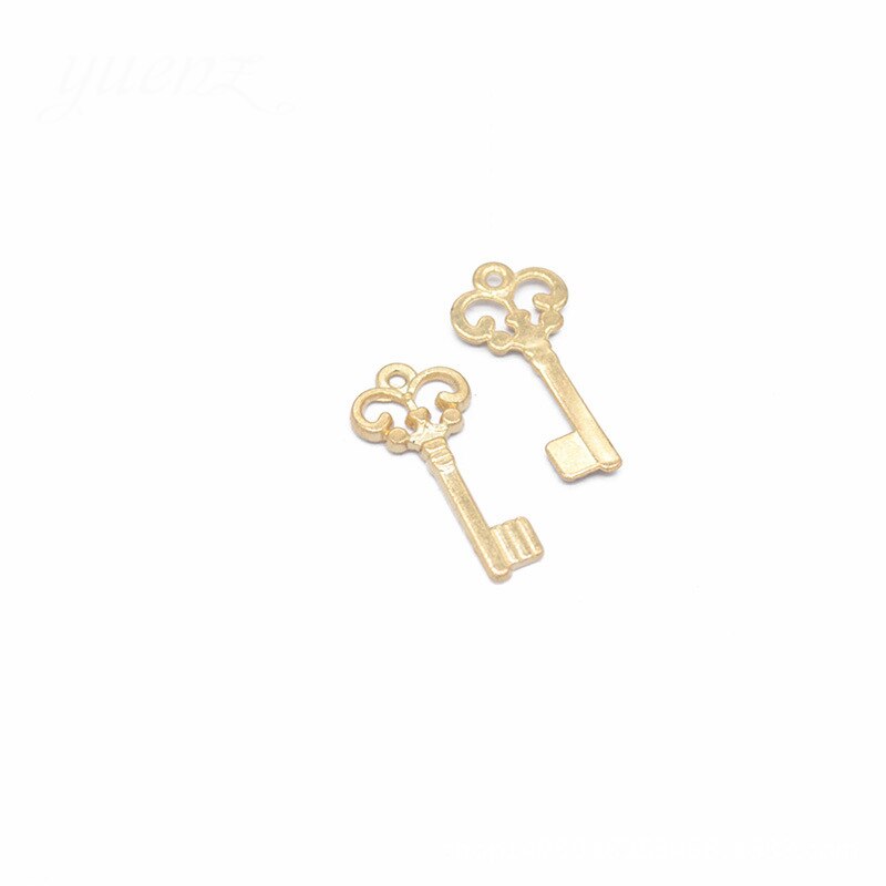 50 teile/los Rose Gold/Silber Farbe 21*10mm Schlüssel Charms Anhänger Handgemachte Dekoration Schlüssel Charme für DIY schmuck, Die Entdeckungen: KC Gold