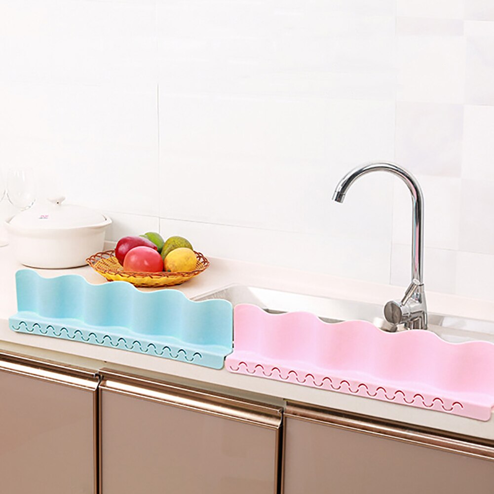 Sink Water Splash Guard Baffle Plate Wave Wash Basin Kitchen With Suction Cup