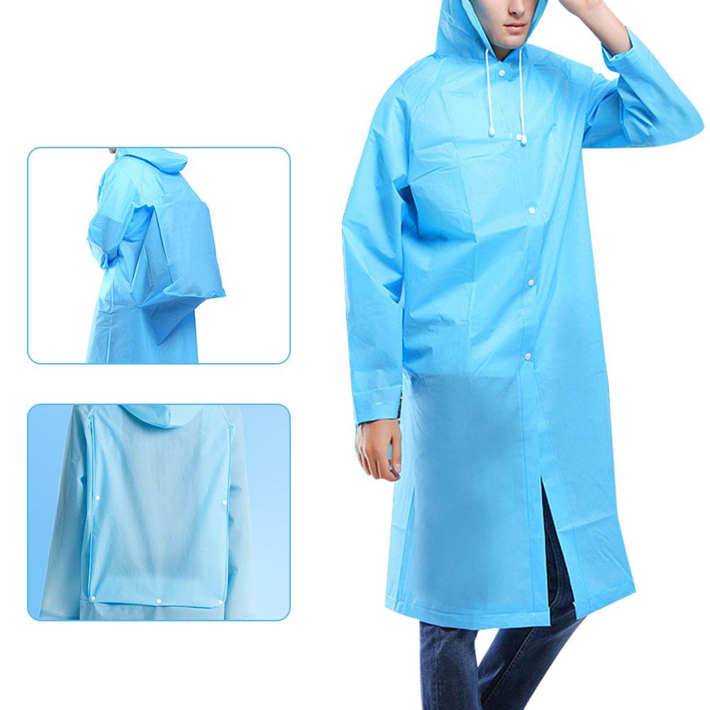 Rainproof Protective Isolation Gown Thickened Waterproof Rain Poncho Coat Adult Clear Transparent Camping Hoodie Rainwear Suit
