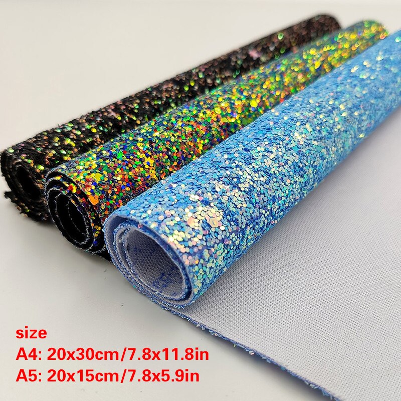 Laken i imitert skinn skinnende imitert stoff  a4 syntetisk hårsløyfestoff gjør-det-selv-veske sko tilbehør 20 * 30cm