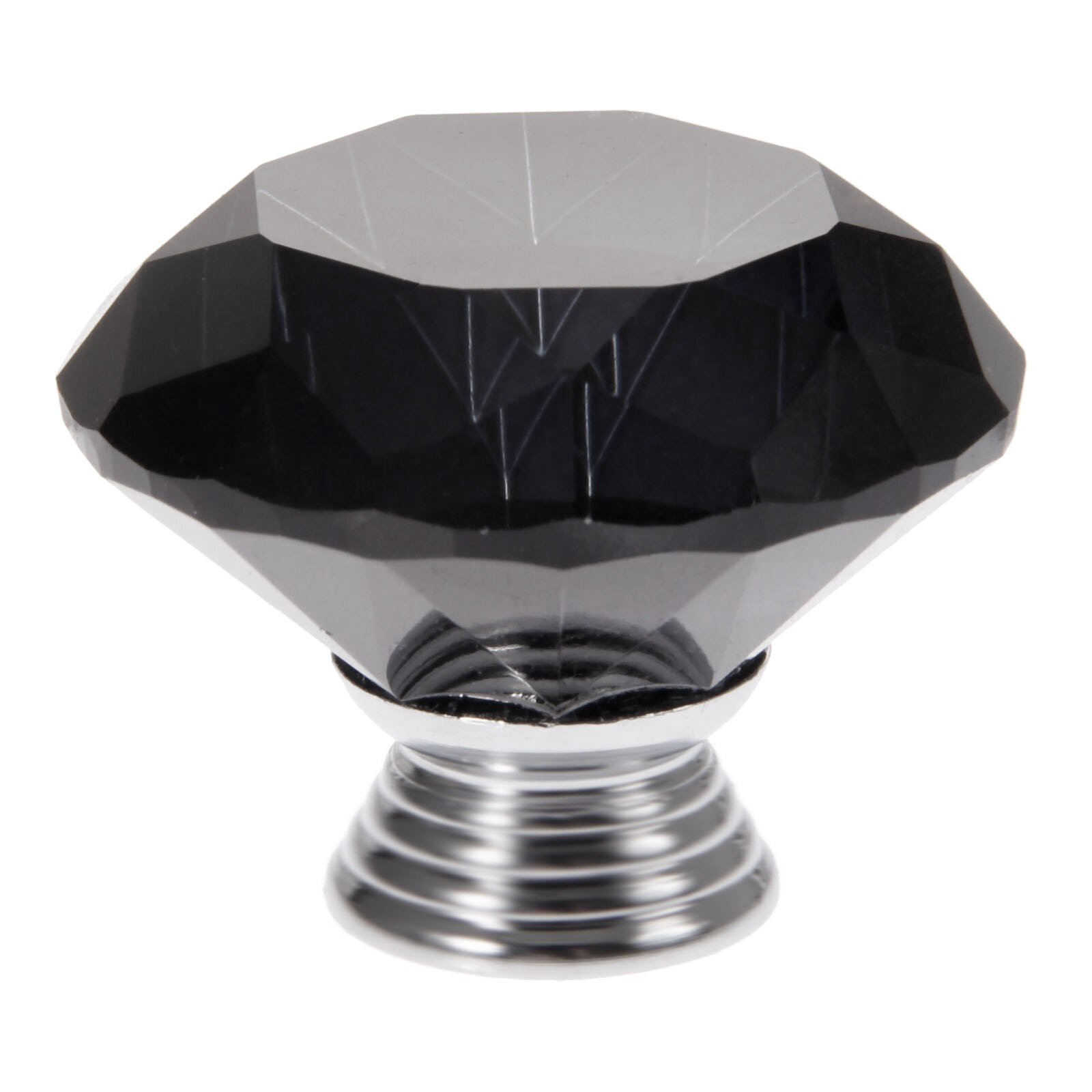 1x 40mm sorte krystallglass knotter skap skuff trekke kjøkken skap dør garderobe håndtak maskinvare
