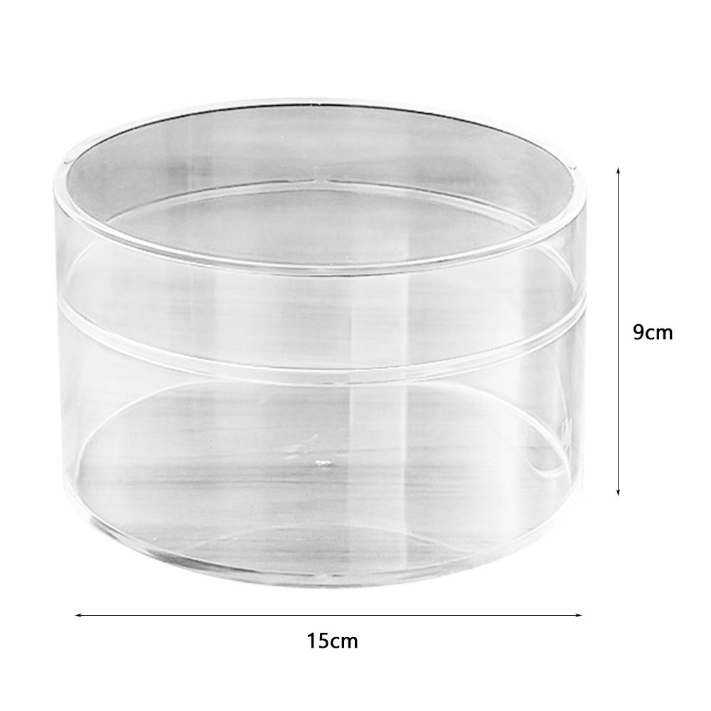 Neue Aufbewahrungsbox in mehreren Größen, rund, transparent, Kunststoffbox, staubdicht, mit Deckel, Sammelbehälter, Puppe: Orange