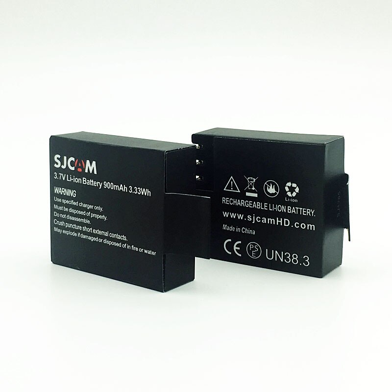2 pièces SJCAM batterie 3.7V Li-ion 900mAh batterie de secours rechargeable pour SJCAM SJ4000 SJ5000 SJ5000X Elite M10 WiFi caméra d'action