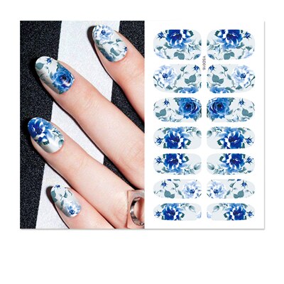 Yzwle 1 Vel Optioneel Kleurrijke Nail Art Water Transfer Stickers Nail Tips Decals Beauty Volledige Cover Wraps Voor Nagels: YSD016