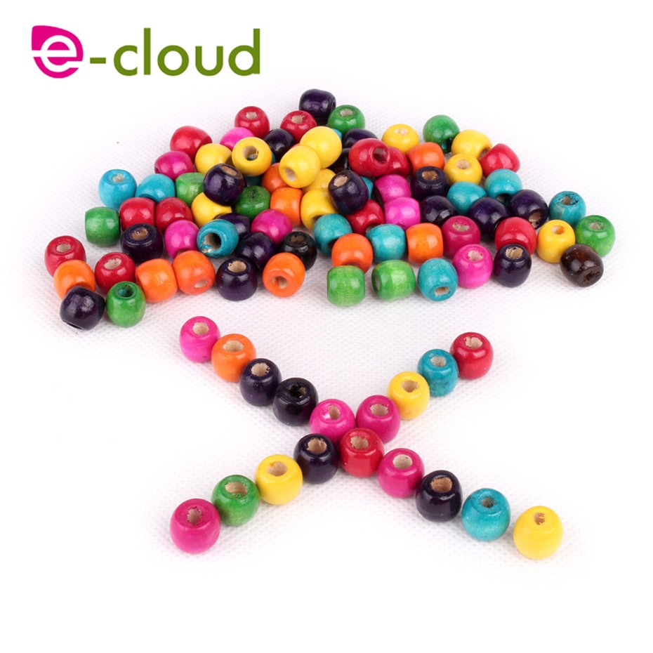 100 Stks 7mm Dreadlock Kraal Houten Haar Kralen Vlechten Grote Gat Dreadlock Kraal Ring Buizen Voor Vlechten Haarverlenging accessoires