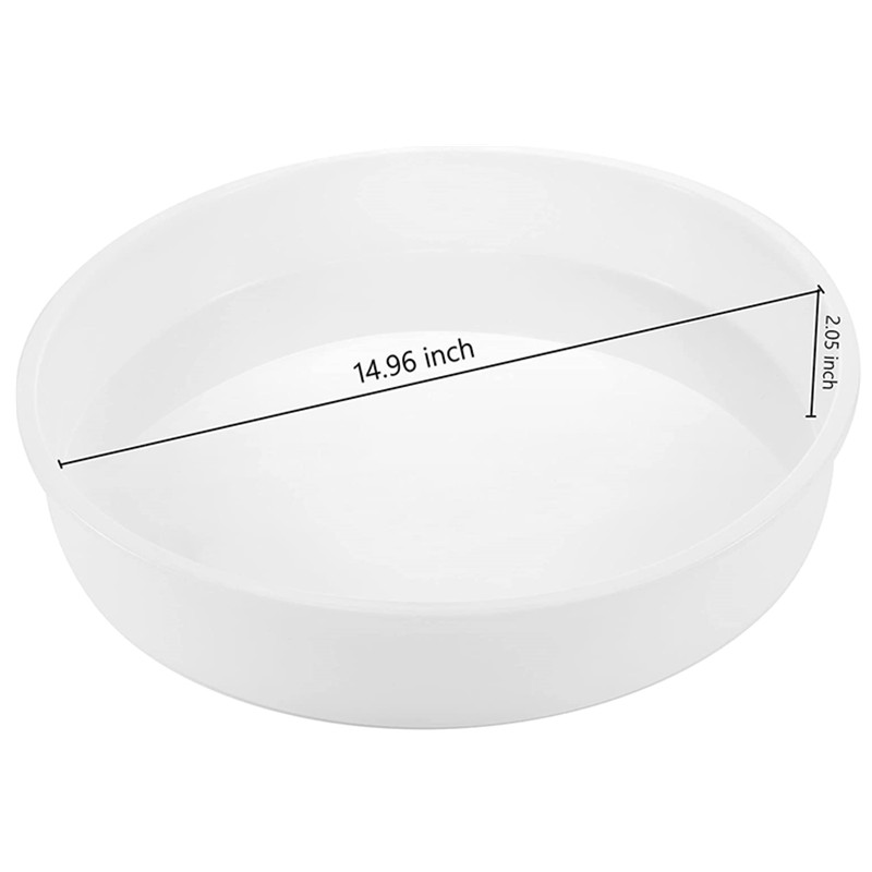 Grand plateau rond XL profond de 14 pouces, moule d'horloge de Table en Silicone brillant pour moulage de résine époxy bricolage