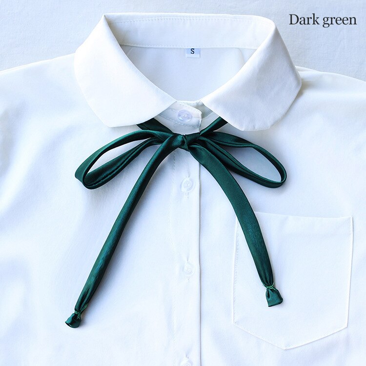 Corbata de lazo para uniformes de niñas, ropa escolar, lazo británico, accesorios para cuello, corbata de mariposa británica: Dark green
