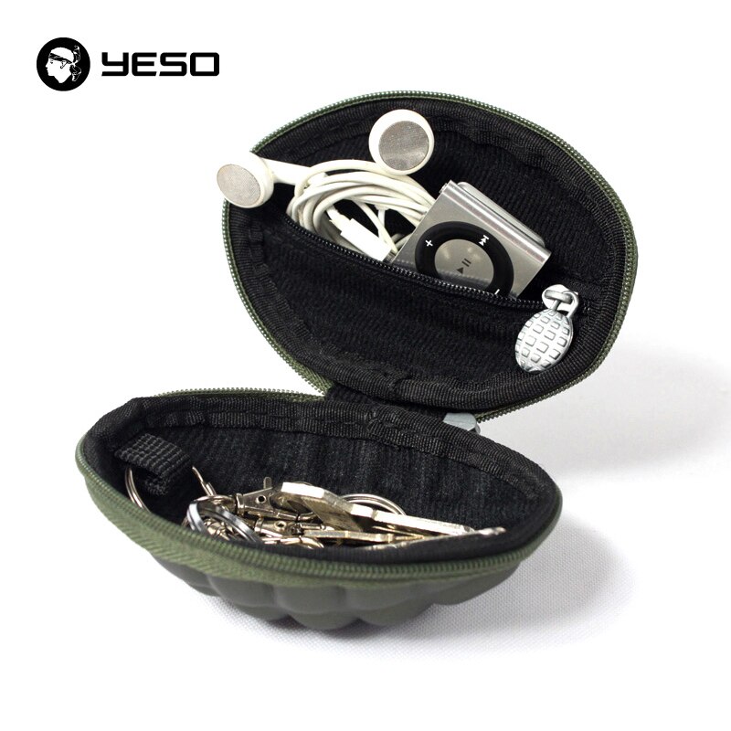 YESO Neue PU Männer Schlüssel Halter Geldbörsen Unisex Oval Kopfhörer Fall Tasche Haushälterin Für Schlüssel Organizer Geldbörse Für auto Schlüssel Tasche