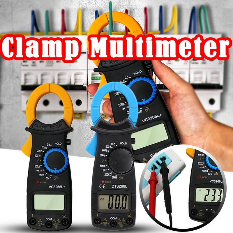 Digital strømtang ammeter ac dc voltmeter tester elektrisk multimeter klemme firewire identificere ammeter voltmeter ohmmeter