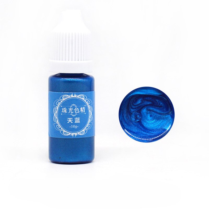 Pegamento de resina UV Color del pigmento líquido para colorear tinte portátil para DIY artesanías para hacer joyería LDO99: sky blue