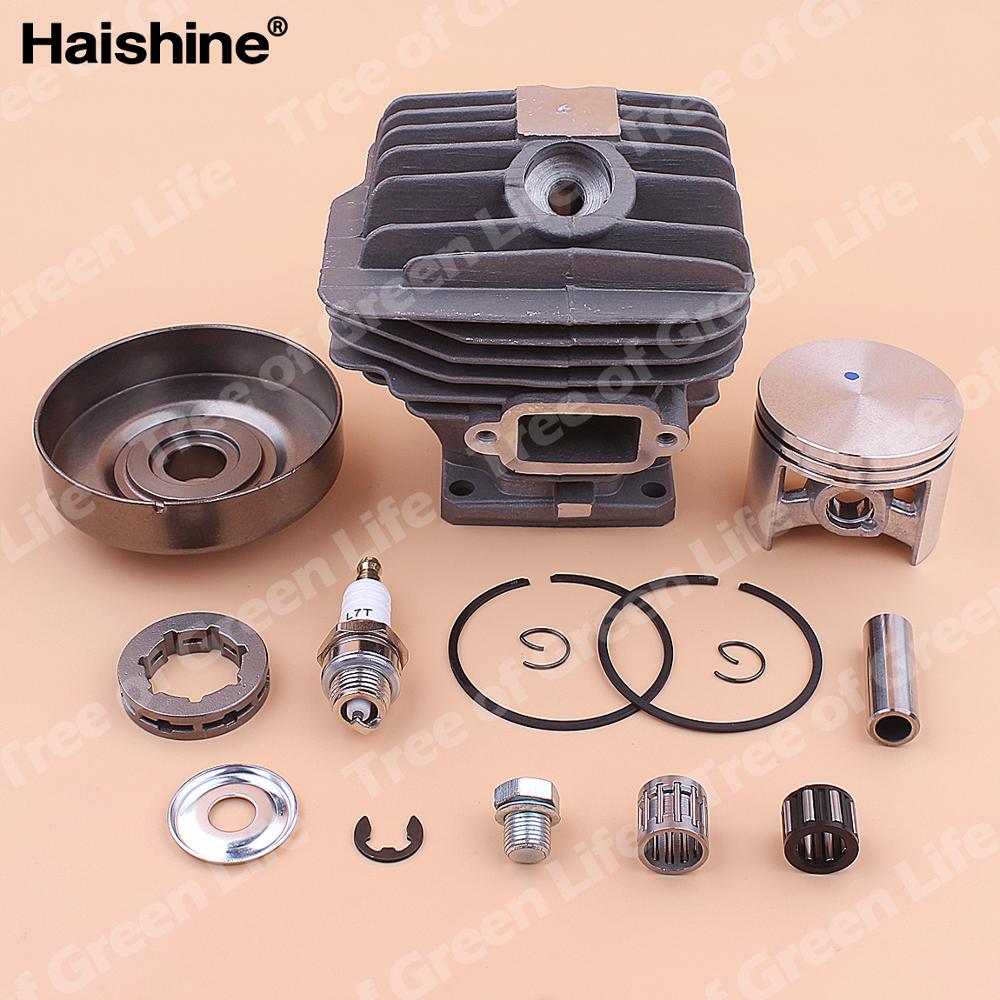 52mm Cylinder Piston Kit For Stihl MS460 046 MS 460 Clutch Drum 3/8" 7 Tooth Sprocket Rim Bearing Decompression Valve