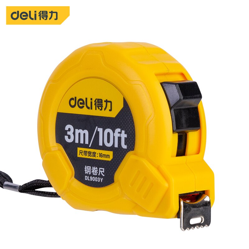 deli 3-10M High Accuracy Auto Lock Gauging Tool Metric/Imperial Unit Retractable Ruler Tape Measure DIY Measuring Ruler Tools
