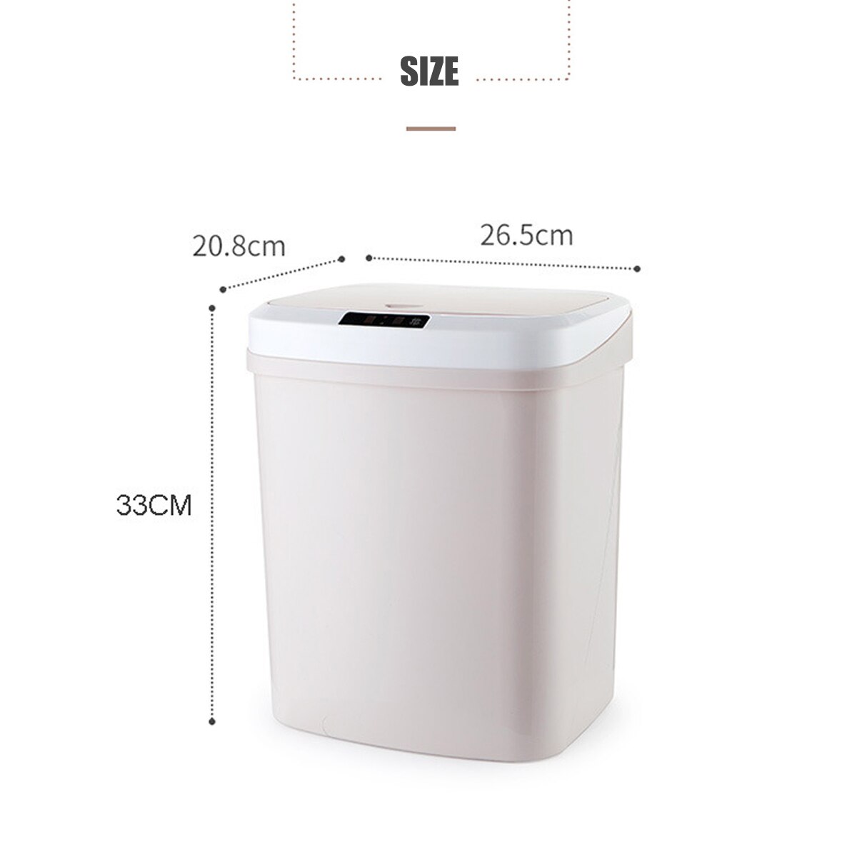 16L Automatic Touchless Smart Infrared Motion Sensor Rubbish Waste Bin Kitchen Trash Can Garbage Bins for Home Room Kitchen Car