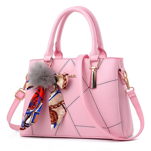 Bolso de mano de piel para mujer, bandolera, de marcas famosas, de: Rosa