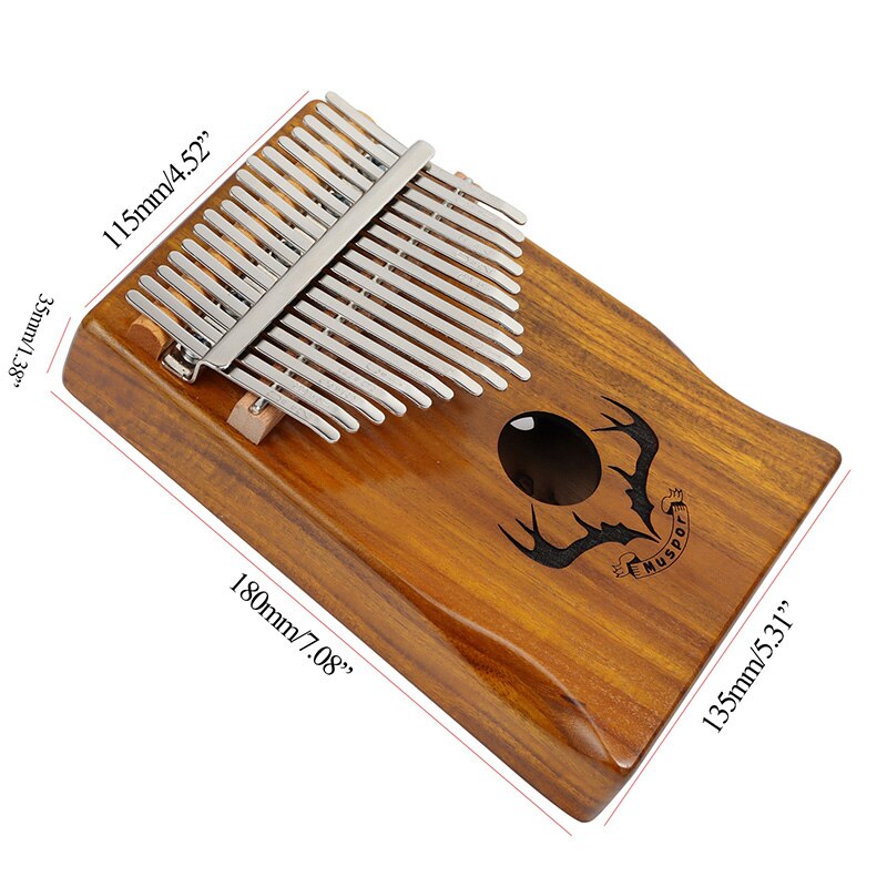 17 Keys EQ kalimba Thumb Piano Link Speaker Electric Pickup calimba Bag Cable Solid Natural Wood Kalimba Musical Instrument