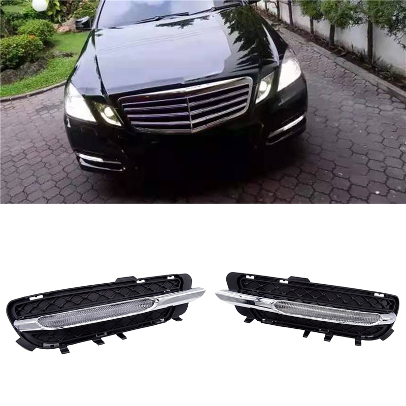 Ajuste para Mercedes-Benz W212 E250 E300 E350 2128851574 2128851674 luces LED de circulación diurna DRL luz antiniebla