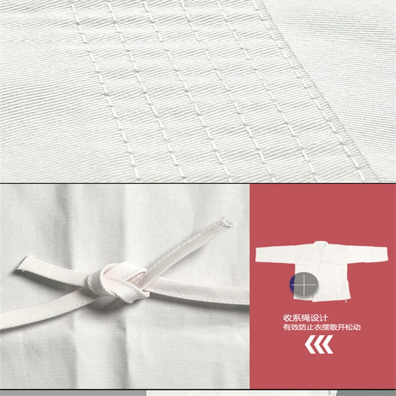 Uniforme de Karate para adultos, ropa de , color blanco, transpirable, Dobok, Kyokushinkai, Dogi, Kimono, cinturón de Taekwondo, traje de Karate para niños y hombres