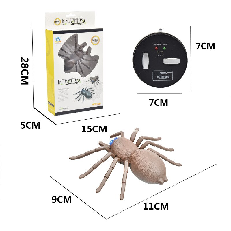 1 PC Tricky Spoof Horror Animal Remote Control Insects Toys Model Spider Scorpion Lizard Locust Animals Figures Office Prank Toy