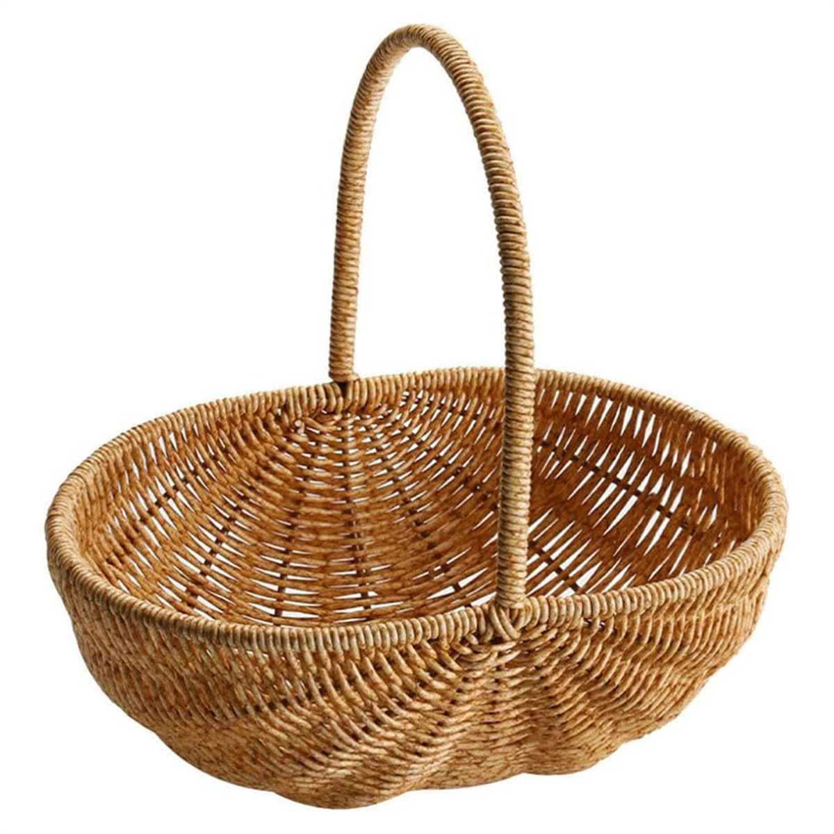 Rieten Mand met Handvat - Bruiloft Bloemenmeisje Mand - Picknick, Fruit, Groente Opslag