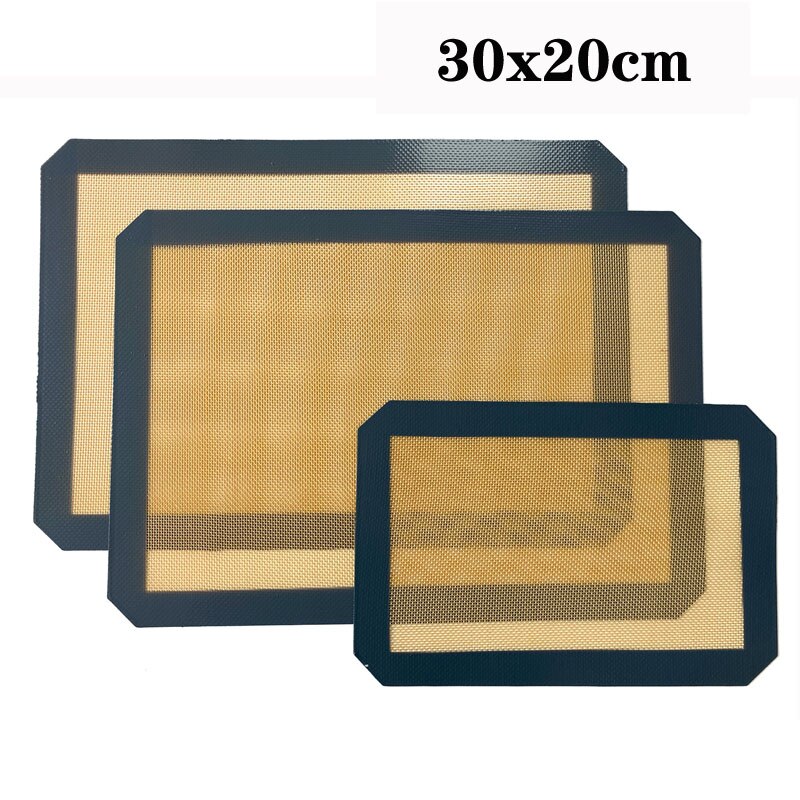 Esterilla de silicona antiadherente para hornear, almohadilla para galletas, para masa esterilla, resistente a altas temperaturas, para horno, de fibra de vidrio: gray-42x29.5cm