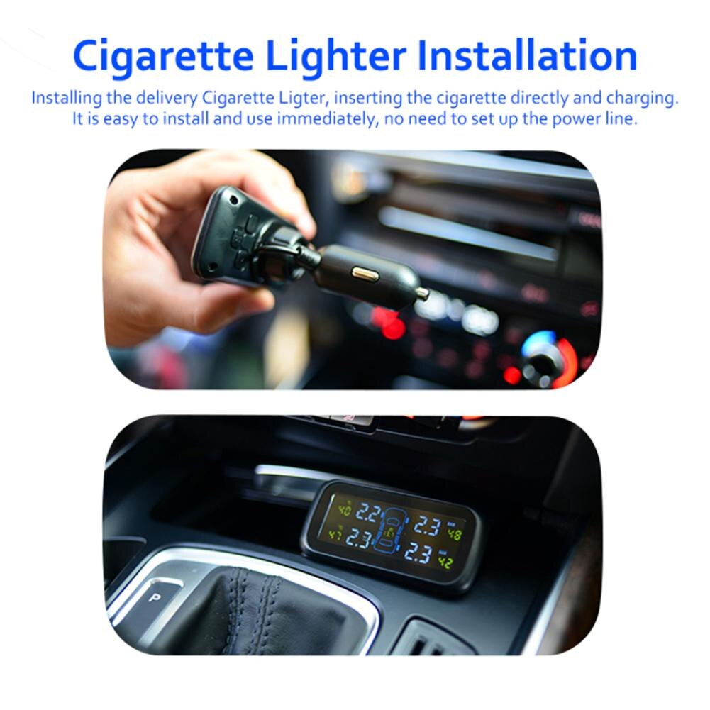 TPMS Car Electronics Wireless Tire Pressure Monitoring System With External Replaceable Battery Sensors LCD Display U903