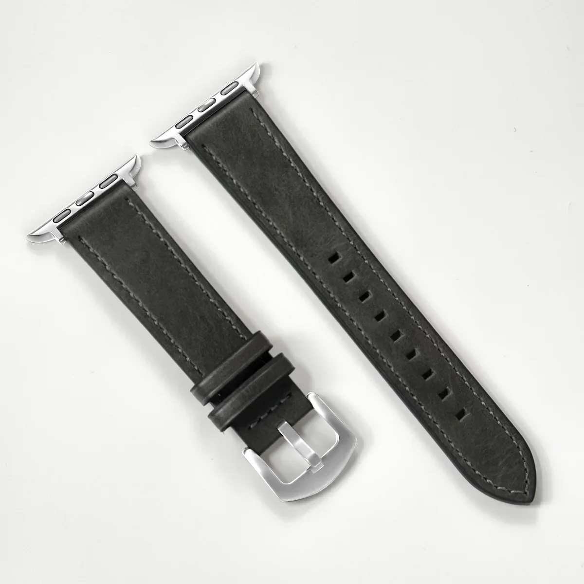 Klockarmband i kalvskinn till apple 5 se 7 klockarmband 8 kvinna 6 man 10 armband till iwatch 9 serien 49mm 44 45 46 42 40 41mm: S / Elfenben