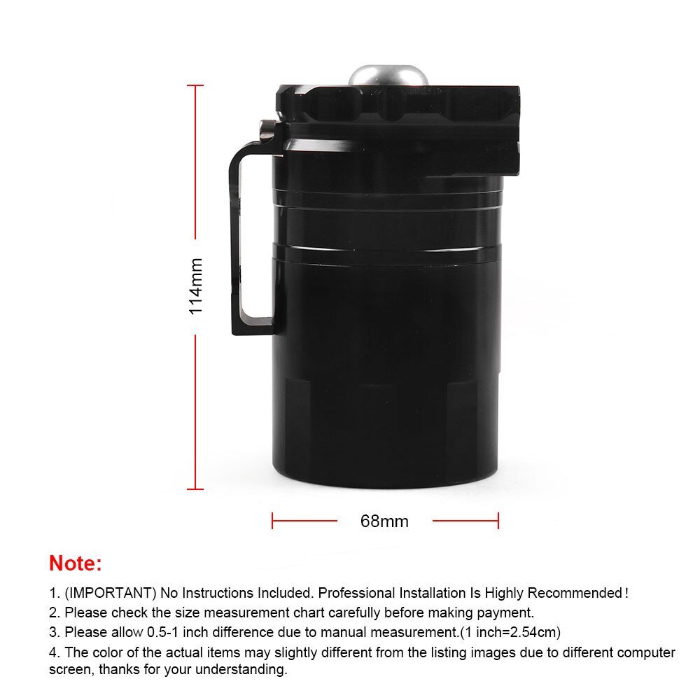 Depósito de aluminio para coche, tanque de captura de aceite con filtro, Kit Universal BX101993
