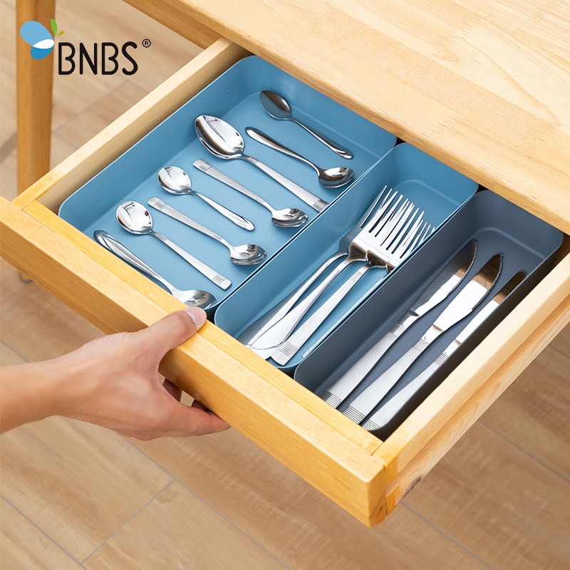 BNBS Kitchen Plastic Drawers Cutlery Organizer Storage Cabinet Dividers For Drawers Units Separator For Boxes Cutlery Tray Box