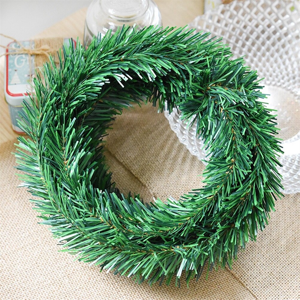 Guirnalda navideña de pino de 5,5 M, árbol de Navidad Artificial verde, guirnalda de ratán, paquete de pared de pino de Navidad para jardín, bastón de Navidad