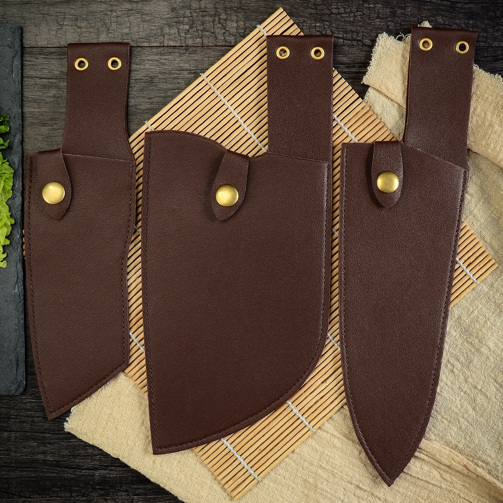 MYVI nóż szefa kuchni płaszcza PU skórzane noże straż Obudowa ochronne ostrze noża obejmuje narzędzie robić gotowania dla 6.5 7.5 8 cal nóż