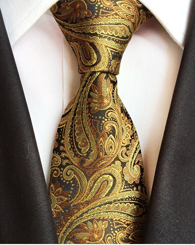 Gusleson 8cm klassisk glipper til menn 100%  silke jacquard paisley floral cravatta glipper mann brudgom forretningsslips tilbehør: 01