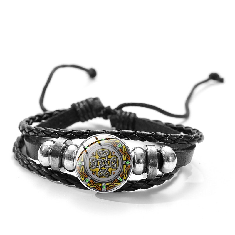 Nowa moda Teen Wolf Triskele bransoletka Steampunk Triskelion Allison Argent szklana kopuła ręcznie skórzane bransoletki bransoletki: Style 11