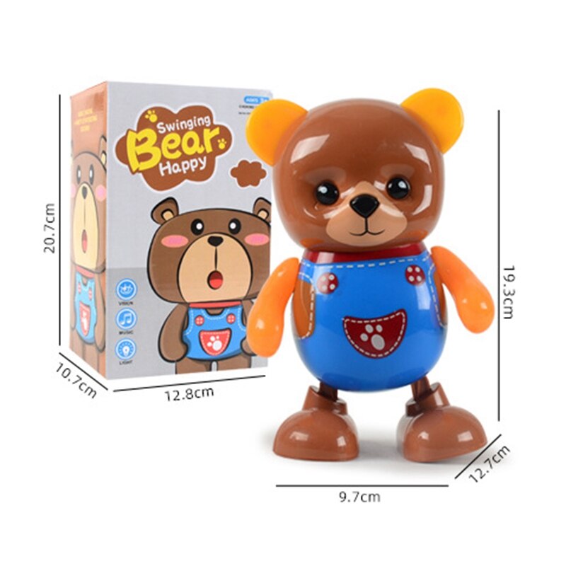 1PCS Music Dancing Little Bear Cartoon Electric Robot Children Educational Children Toys