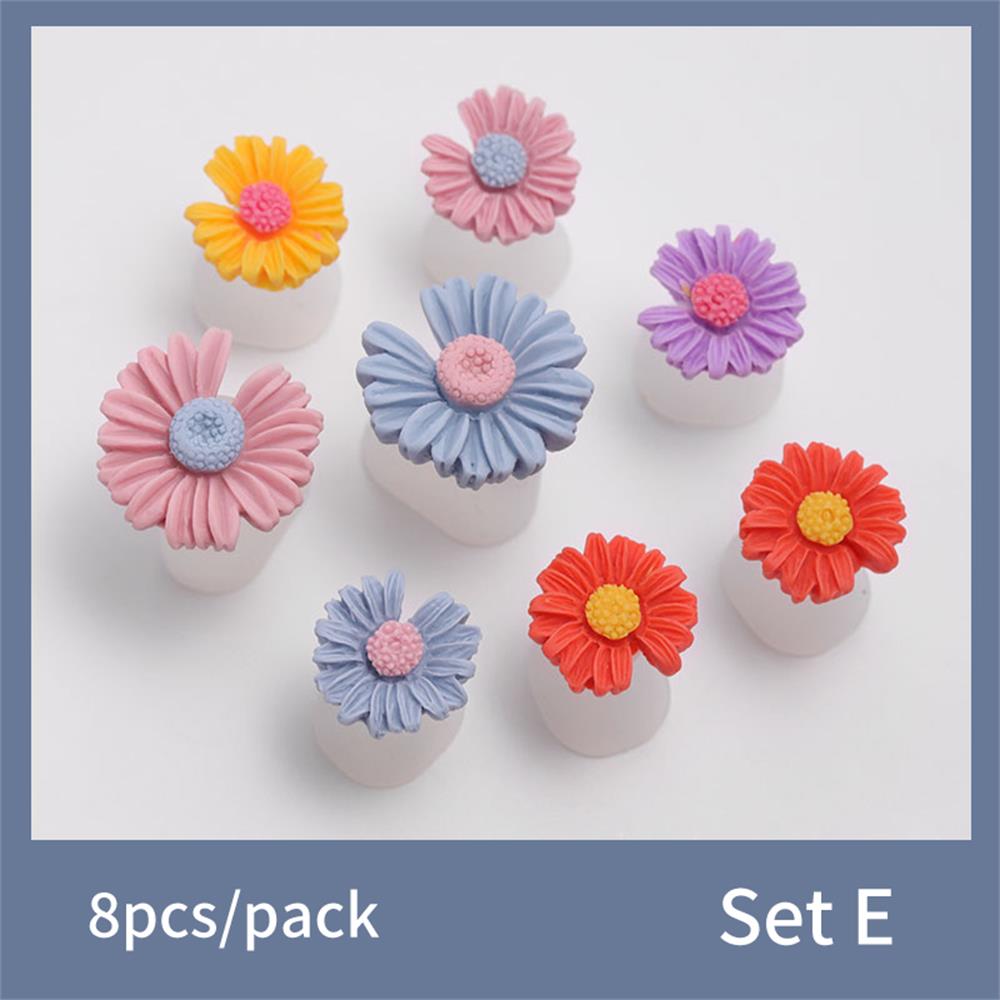 8Pcs Silicone Toe Separator Daisy Flower Pearls Charming Foot Divider Form Salon Manicure Pedicure Care Nail Art Tools: E