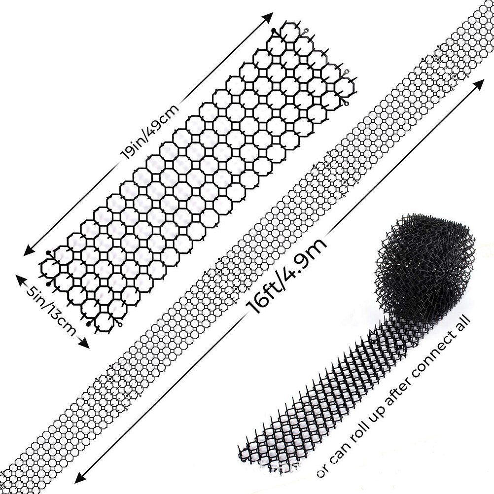 13X49Cm Tuin Kat Scat Matten Katten Netto Anti-Kat Honden Repellent Mat Prikkeling Strips Houden Katten weg Veilig Plastic Spike Doorn