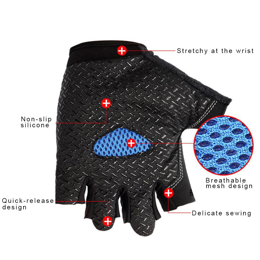 HobbyLane guantes de la pesca no-Slip transpirable ultrafino Unisex medio dedo guante Camping pesca material para carpas guantes de pesca