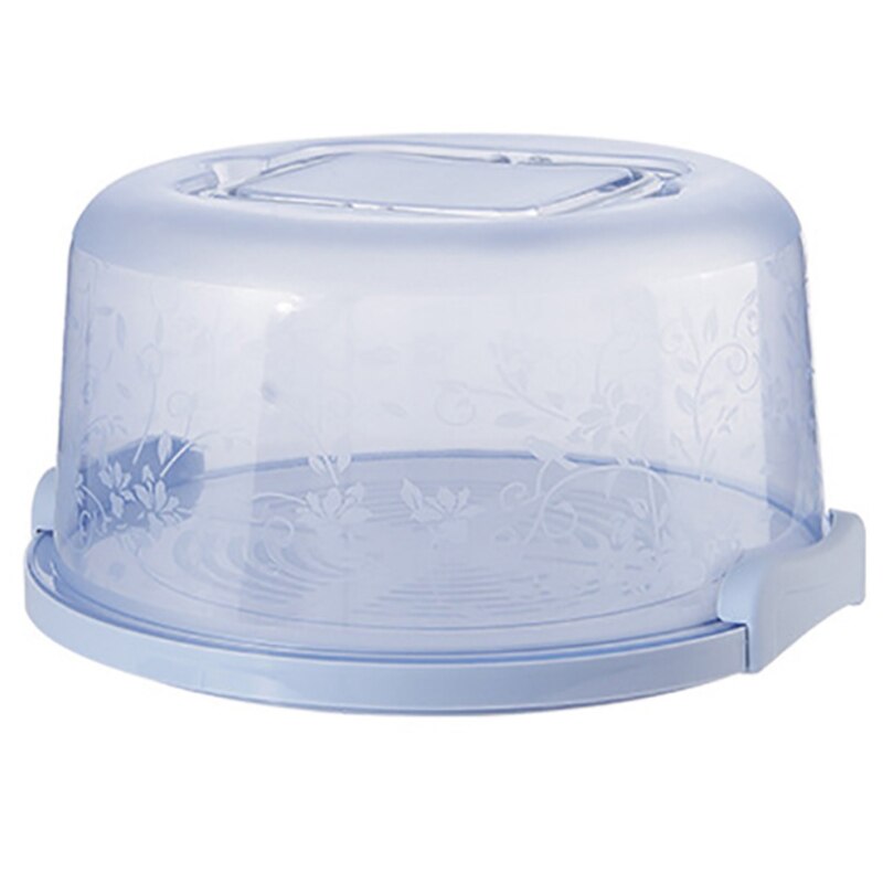 Portable Cake Storage Box Baking Packaging Box Birthday Cake Wedding Dessert Fruit Visible Storage Box Kitchen Baking Tools: blue 1