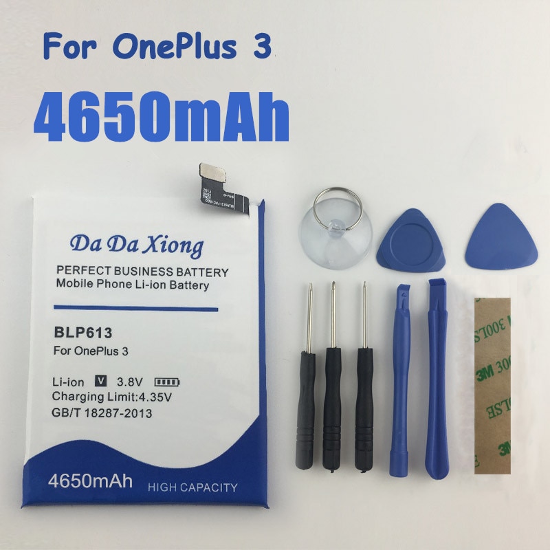 Da Da Xiong 4650 Mah BLP613 Batterij Voor Oneplus 3 Een Plus 3 Telefoon Batterij